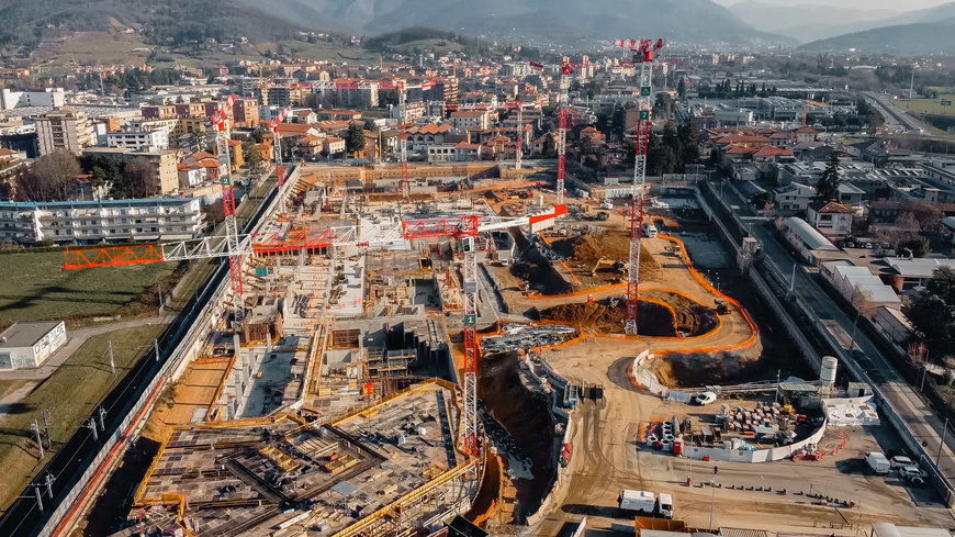 Potain cranes lead construction on Chorus Life smart city project in Bergamo, northern Italy